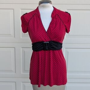 vintage Y2K POLKADOT TOP vanity M L